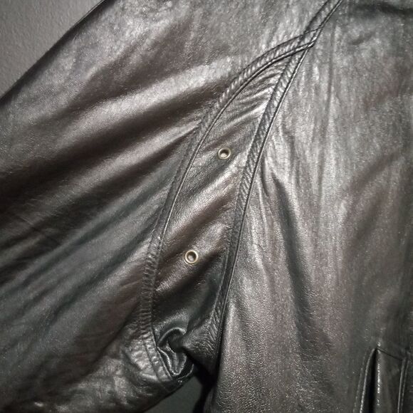 Vintage Leather Jacket The England Nappa Boston Traders - Picture 3 of 14